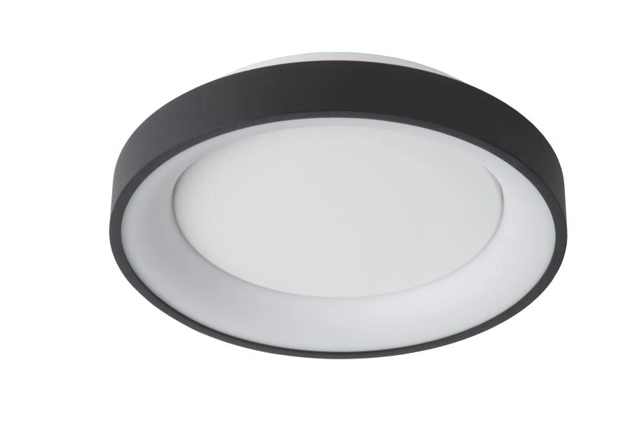 Lucide VIDAL - Plafonnière - Ø 28 cm - LED Dimb. - 1x20W 2700K - Zwart - uitgezet